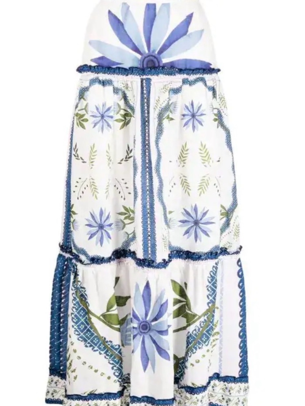 Lug Von Siga Blue Floral maxi skirt